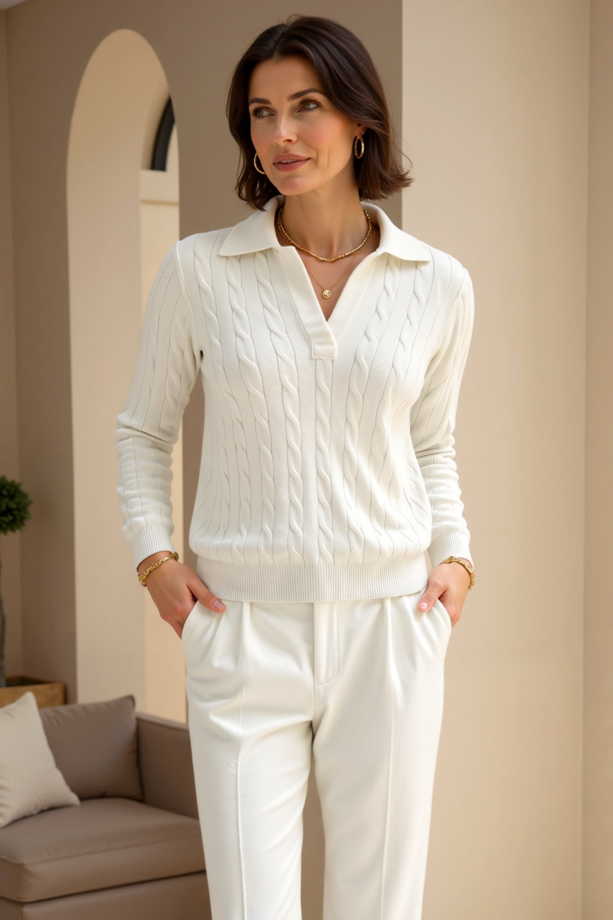 Premium Cable Knit Sweater Women